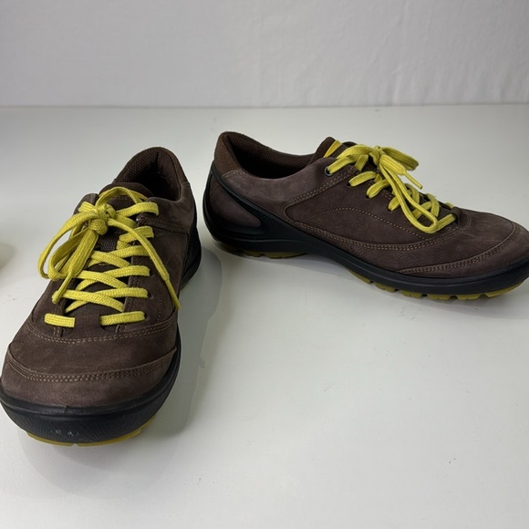 Ecco Brown and Yellow Sneakers with Cushioned biomComfort - Picture 2 of 12